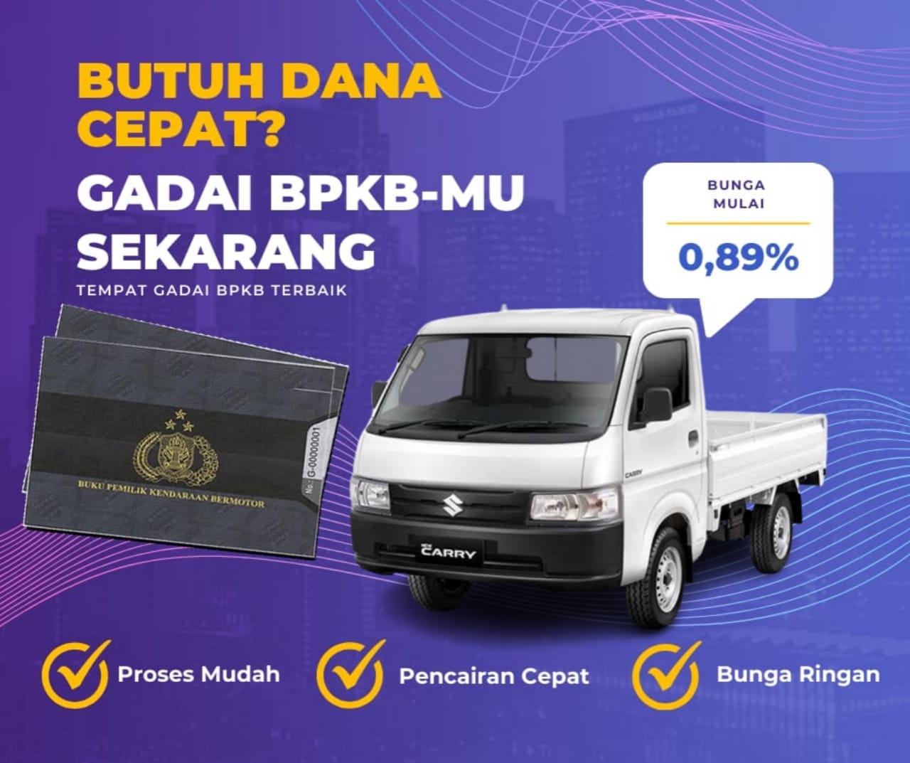 Kredit Jaminan Bpkb Mobil Suzuki Carry Pickup Dapat Dana Berapa? Seperti Ini Simulasinya